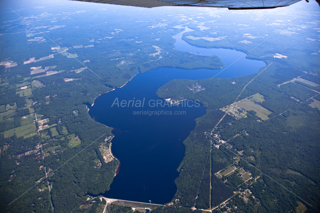 Hardy Dam Pond in Newaygo County, Michigan